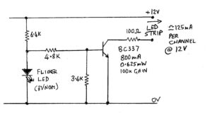 Flicker Circuit 3 Using biasing resistors